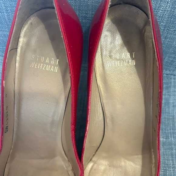 Stuart Weizmann Ruby red stilettos - Picture 3 of 4